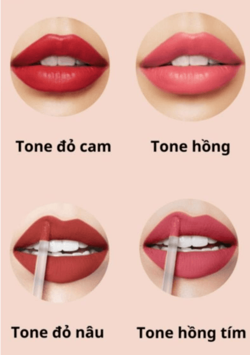 Chọn màu sắc trang diem môi